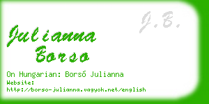 julianna borso business card
